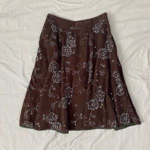 Embroidered Sequin Midi Skirt - Autograph